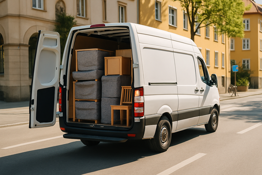Express Möbeltransport Halle Saale – Transporter im Einsatz